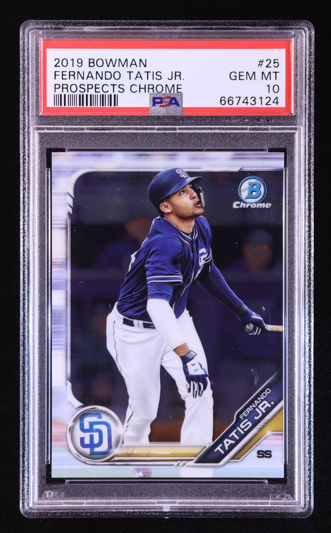 Fernando Tatis Jr. 2019 Bowman Chrome Prospects #BCP25 RC (PSA 10) at PristineAuction.com Fernando Tatis Jr. 2019 Bowman Chrome Prospects #BCP25 RC (PSA 10) at PristineAuction.com