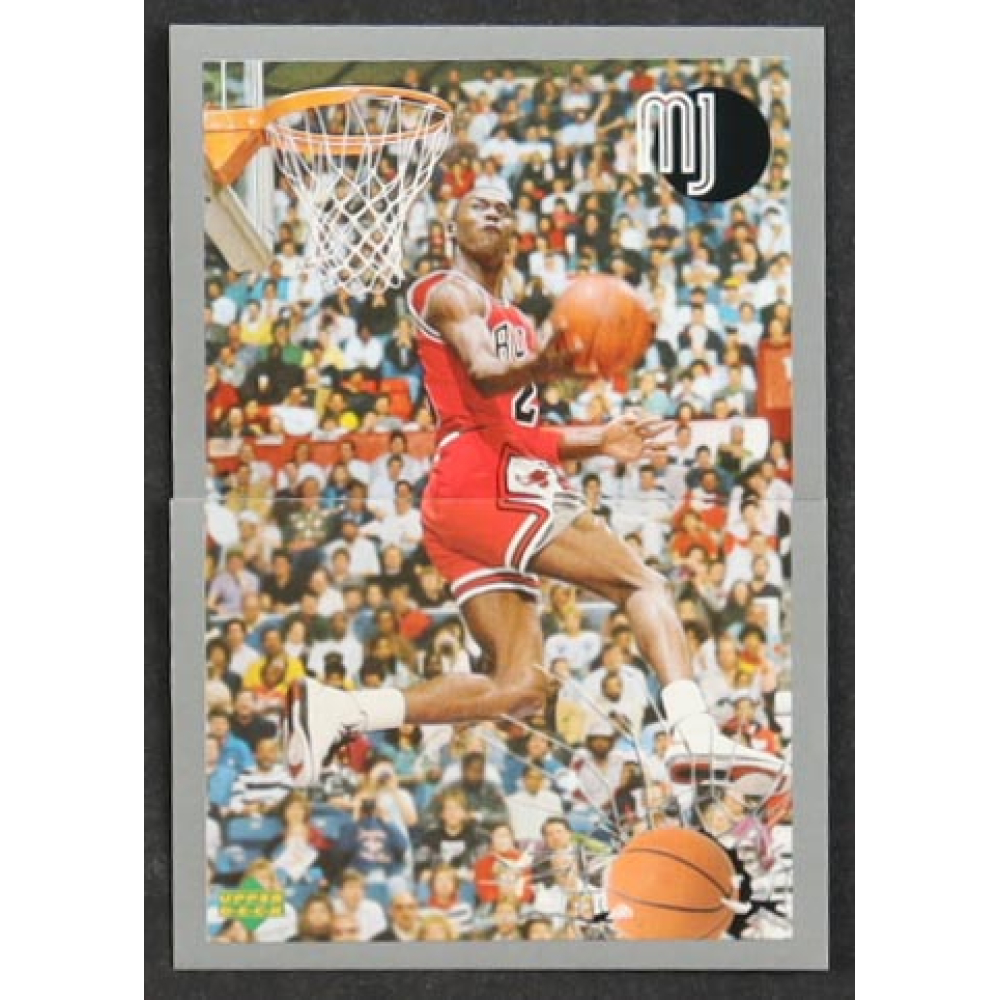 Michael Jordan 1998 Upper Deck MJ Sticker Collection Set of (2) Puzzle Cards at PristineAuction.com