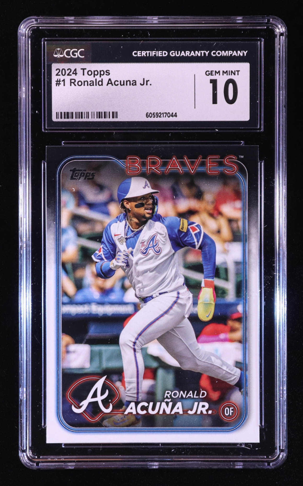 Ronald Acuna Jr. 2024 Topps #1 (CGC 10) at PristineAuction.com Ronald Acuna Jr. 2024 Topps #1 (CGC 10) at PristineAuction.com