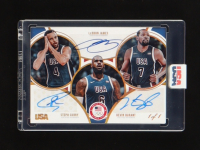 LeBron James, Stephen Curry & Kevin Durant Signed Custom Trading Card #1/1 (JSA) at PristineAuction.com