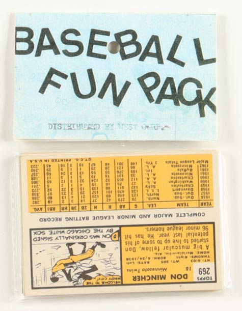 1963 Topps Baseball Card Fun Pack with (10) Cards at PristineAuction.com 1963 Topps Baseball Card Fun Pack with (10) Cards at PristineAuction.com