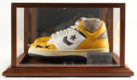 Magic Johnson Signed Converse Lakers Weapon Shoe with Display Case (Beckett) at PristineAuction.com