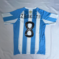 Javier Zanetti Signed Argentina Adidas Authentic Jersey (Beckett) at PristineAuction.com