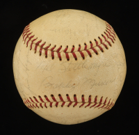 1970 Yankees OAL Baseball Signed By (29) With  Mickey Mantle, Thurman Munson, Roy White, Curt Blefary (JSA) at PristineAuction.com
