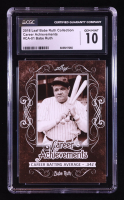 Babe Ruth 2016 Leaf Babe Ruth Collection Career Achievements #CA1 (CGC 10) at PristineAuction.com