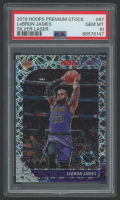 LeBron James 2019-20 Hoops Premium Stock Prizms Silver Laser #87 (PSA 10) at PristineAuction.com