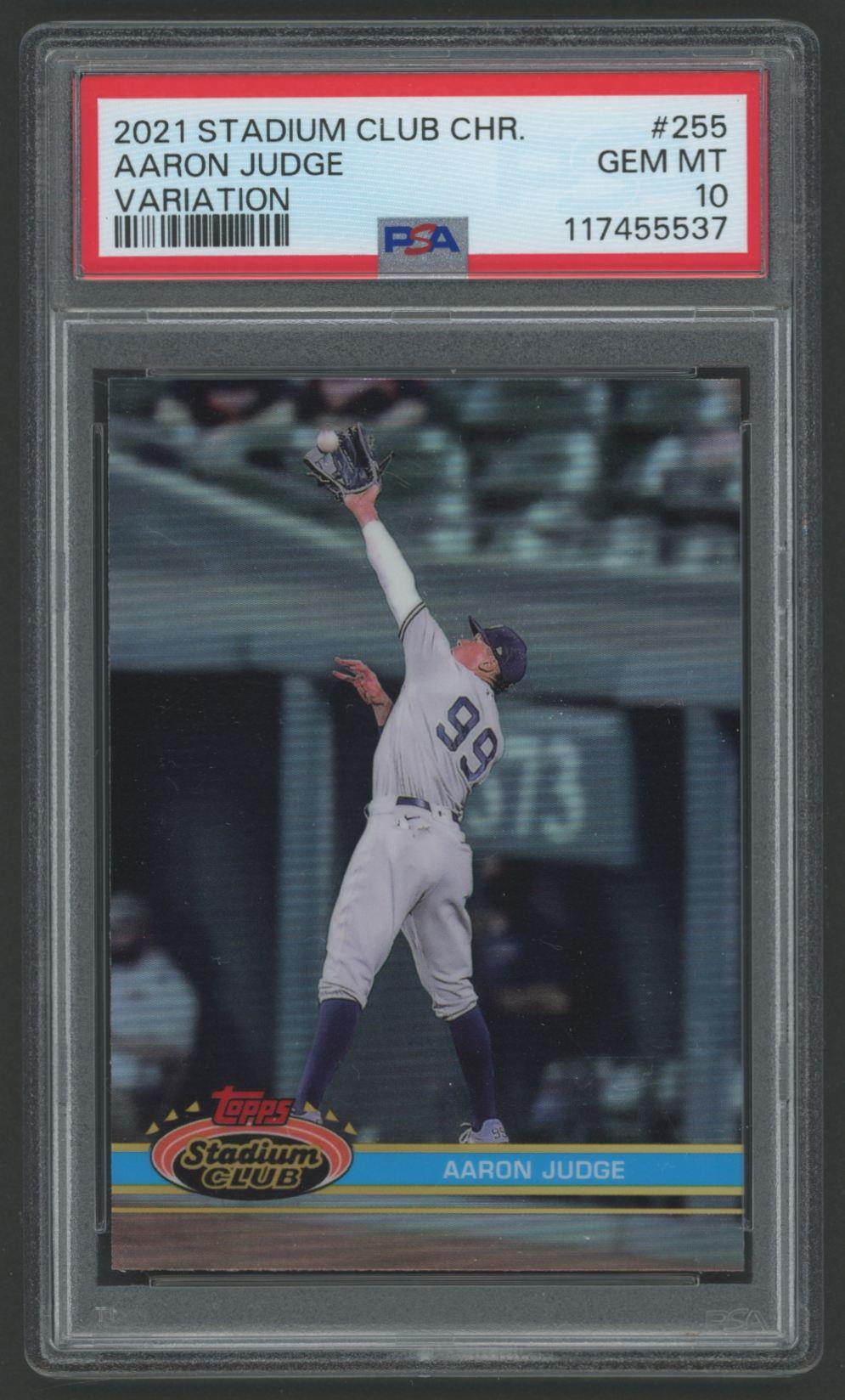 Aaron Judge 2021 Stadium Club Chrome Variation #255 (PSA 10) at PristineAuction.com Aaron Judge 2021 Stadium Club Chrome Variation #255 (PSA 10) at PristineAuction.com