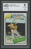 Rickey Henderson 1980 Topps #482 RC (BCCG 8) at PristineAuction.com