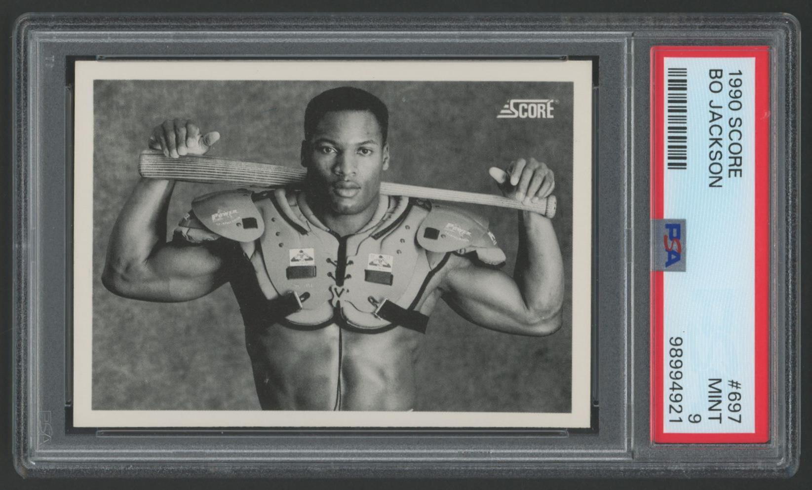 Bo Jackson 1990 Score #697 FB/BB (PSA 9) at PristineAuction.com Bo Jackson 1990 Score #697 FB/BB (PSA 9) at PristineAuction.com