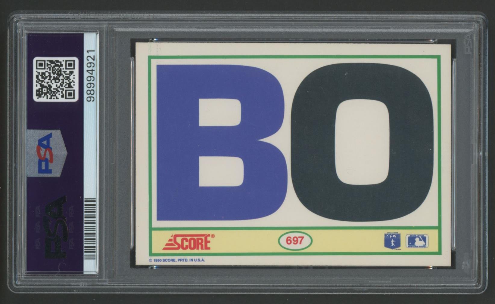 Bo Jackson 1990 Score #697 FB/BB (PSA 9) at PristineAuction.com Bo Jackson 1990 Score #697 FB/BB (PSA 9) at PristineAuction.com