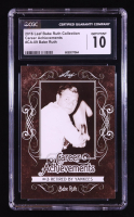 Babe Ruth 2016 Leaf Babe Ruth Collection Career Achievements #CA9 (CGC 10) at PristineAuction.com