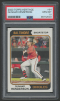 Gunnar Henderson 2023 Topps Heritage 1974 #64 (PSA 10) at PristineAuction.com
