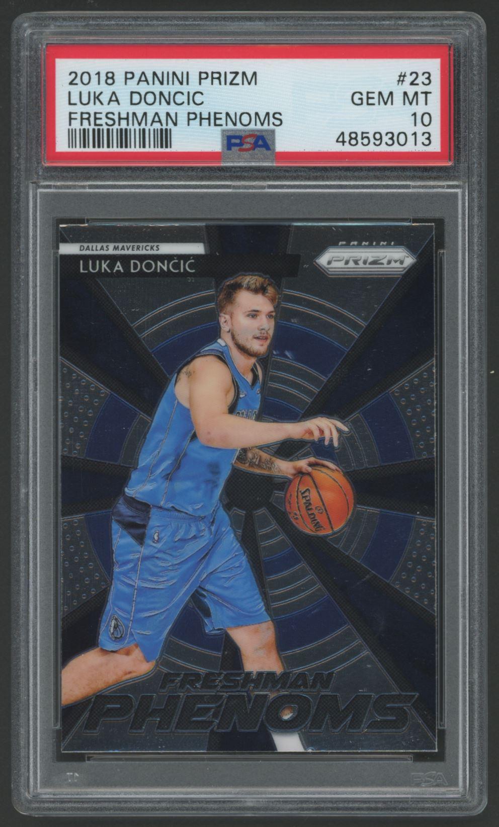 Luka Doncic 2018 Panini Prizm Freshman Phenoms #23 (PSA 10) at PristineAuction.com Luka Doncic 2018 Panini Prizm Freshman Phenoms #23 (PSA 10) at PristineAuction.com