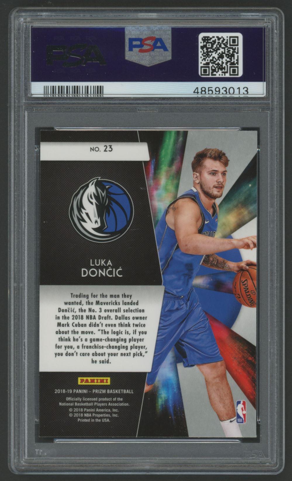 Luka Doncic 2018 Panini Prizm Freshman Phenoms #23 (PSA 10) at PristineAuction.com Luka Doncic 2018 Panini Prizm Freshman Phenoms #23 (PSA 10) at PristineAuction.com