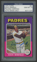 Dave Winfield Signed 1975 Topps #61 (PSA | Autograph Graded 10) at PristineAuction.com