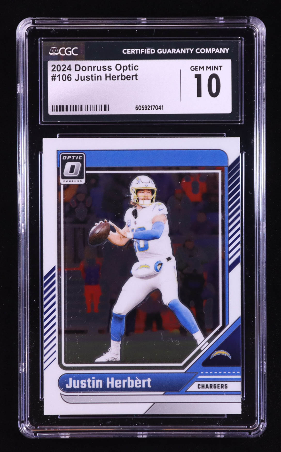 Justin Herbert 2024 Donruss Optic #106 (CGC 10) at PristineAuction.com Justin Herbert 2024 Donruss Optic #106 (CGC 10) at PristineAuction.com
