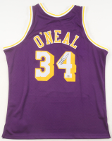 Shaquille O'Neal Signed Lakers Mitchell & Ness Authentic Jersey (PSA) at PristineAuction.com