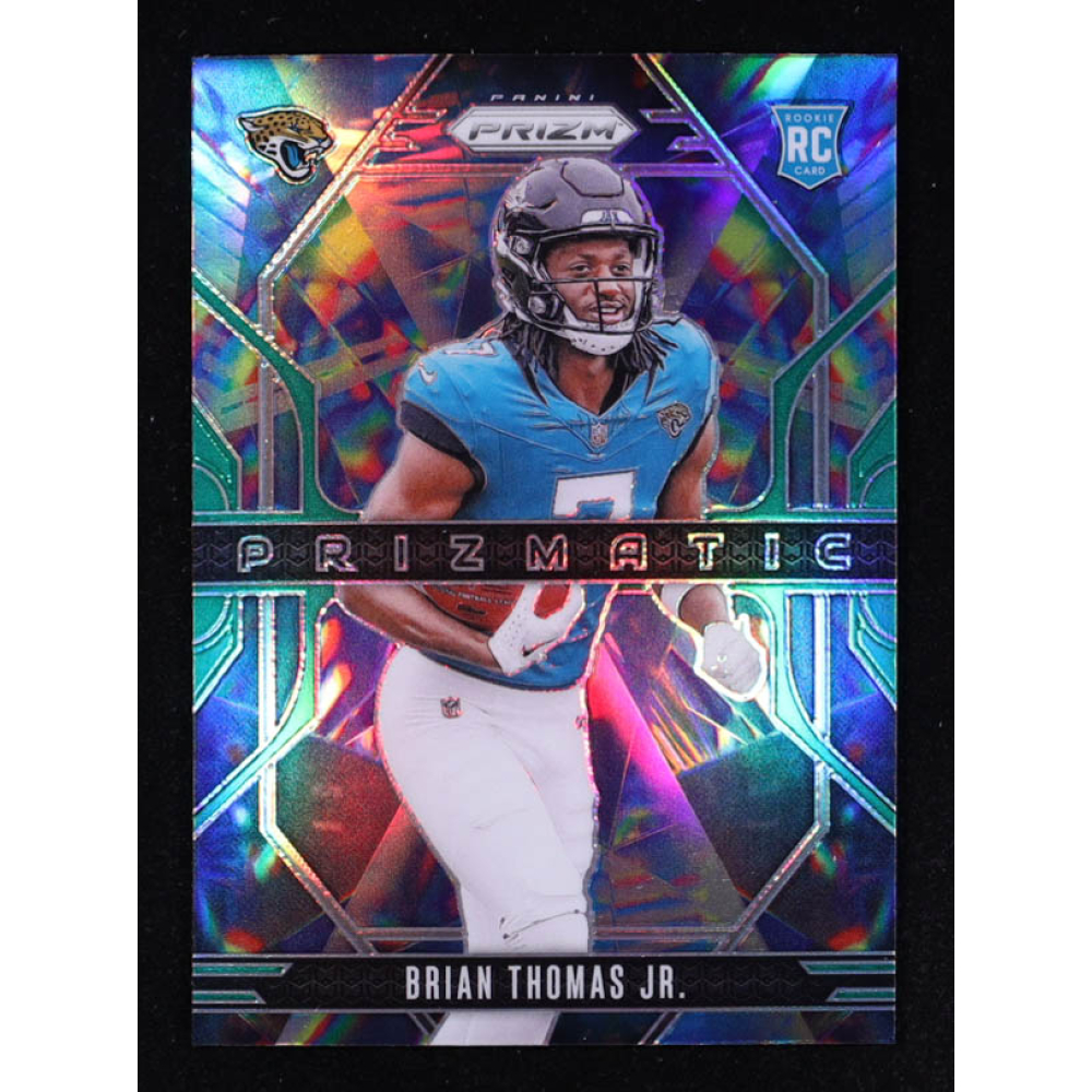 Brian Thomas Jr. 2024 Panini Prizm Prizmatic Prizms Green #19 RC at PristineAuction.com