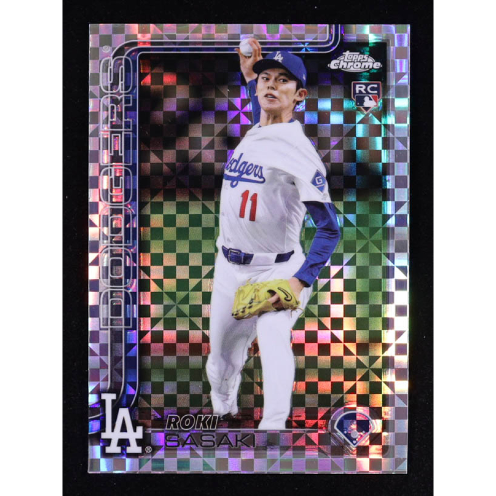 Roki Sasaki 2025 Topps Chrome X-Fractors #217 RC at PristineAuction.com