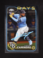 Junior Caminero Signed 2024 Topps Chrome #213 RC (JSA) at PristineAuction.com