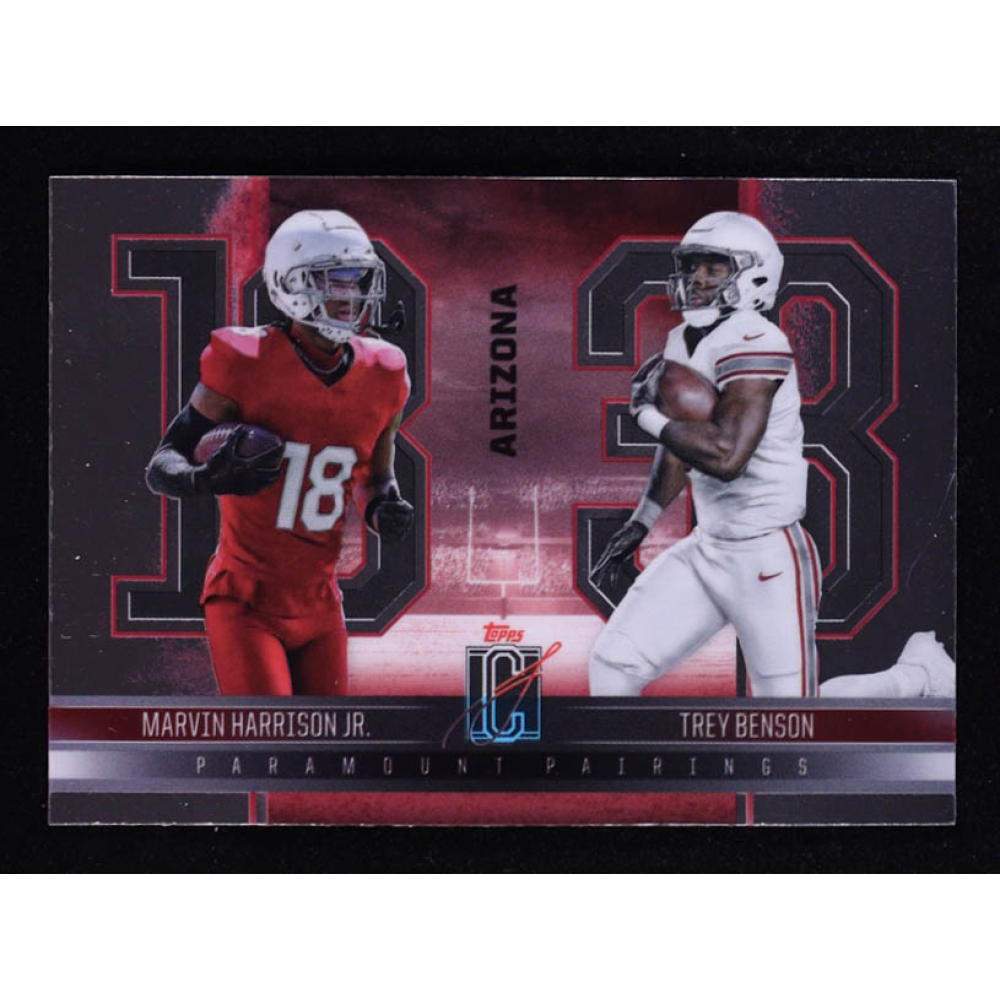 Trey Benson / Marvin Harrison Jr. 2024 Topps Signature Class Paramount Pairings #PP-18 RC at PristineAuction.com