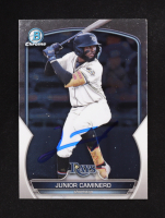 Junior Caminero Signed 2023 Bowman Chrome Prospects #BCP162 RC (JSA) at PristineAuction.com