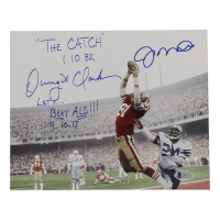 Joe Montana & Dwight Clark Signed 49ers 8x10 Photo Inscribed "The Catch 1.10.82" & "Let's... Beat ALS!!! 9.10.17" (Beckett) at PristineAuction.com