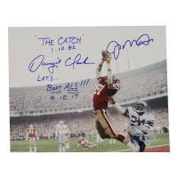 Joe Montana & Dwight Clark Signed 49ers 8x10 Photo Inscribed "The Catch 1.10.82" & "Let's... Beat ALS!!! 9.10.17" (Beckett) at PristineAuction.com
