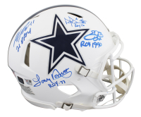 Cowboys Rookie of the Year Full-Size Authentic On-Field Alternate Speed Helmet Signed & Inscribed by (4) with Dak Prescott, Emmitt Smith, Micah Parsons, & Tony Dorsett (Beckett) at PristineAuction.com