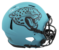 Travis Hunter Signed Jaguars Full-Size Authentic On-Field Rave Alternate Speed Helmet (Beckett) at PristineAuction.com
