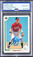Chipper Jones Signed 1991 Upper Deck #55 RC (PSA | Auto 10) at PristineAuction.com