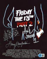 Ari Lehman & Harry Manfredini Signed "Friday The 13th" 8x10 Photo Inscribed "Jason 1" with Hand-Drawn Sketch (Beckett) at PristineAuction.com