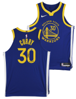 Stephen Curry Signed Warriors Nike Authentic Jersey Inscribed "4x Champ" (Beckett) at PristineAuction.com