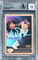 Magic Johnson Signed 1990 Skybox #138 (BGS | Auto 10) at PristineAuction.com