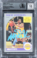 Magic Johnson Signed 1990 Hoops #157 (BGS | Auto 10) at PristineAuction.com