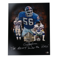 Lawrence Taylor Signed Giants 16x20 Photo Inscribed "The G.O.A.T. is in the HALL" (Beckett) at PristineAuction.com