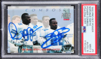 Emmitt Smith & Michael Irvin Signed 1992 Pro Set #5 (PSA 9 | Auto 10) at PristineAuction.com