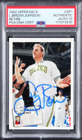 Larry Bird & Magic Johnson Signed 1992 Upper Deck #SP1 (PSA | Auto 10) at PristineAuction.com