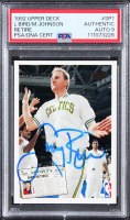 Larry Bird & Magic Johnson Signed 1992 Upper Deck #SP1 (PSA | Auto 9) at PristineAuction.com