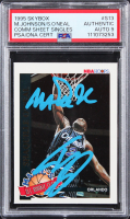 Magic Johnson & Shaquille O'Neal Signed 1995 Skybox #S13 (PSA | Auto 9) at PristineAuction.com