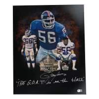 Lawrence Taylor Signed Giants 16x20 Photo Inscribed "The G.O.A.T. is in the HALL" (Beckett) at PristineAuction.com