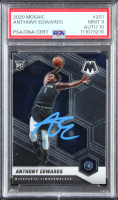 Anthony Edwards Signed 2020 Panini Mosaic #201 RC (PSA 9 | Auto 10) at PristineAuction.com