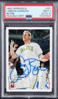 Larry Bird & Magic Johnson Signed 1992 Upper Deck #SP1 (PSA 9 | Auto 10) at PristineAuction.com