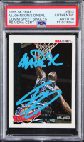 Magic Johnson & Shaquille O'Neal Signed 1995 Skybox #S13 (PSA | Auto 10) at PristineAuction.com