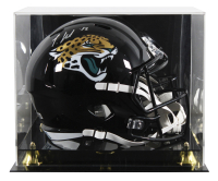 Travis Hunter Signed Jaguars Full-Size Speed Helmet with Display Case (Beckett) at PristineAuction.com