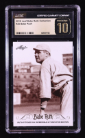 Babe Ruth 2016 Leaf Babe Ruth Collection #35 (CGC Pristine 10) at PristineAuction.com