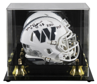 Mark Rypien Signed Commanders Salute To Service Alternate Speed Mini Helmet Inscribed "SB XXVI MVP" with Display Case (Beckett) at PristineAuction.com