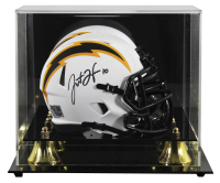 Justin Herbert Signed Chargers Lunar Eclipse Alternate Speed Mini Helmet with Display Case (Fanatics) at PristineAuction.com
