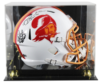 Warren Sapp & Mike Alstott Signed Buccaneers Full-Size Throwback Alternate Speed Helmet Inscribed "QB Killa" & "A-Train" with Display Case (Beckett) at PristineAuction.com