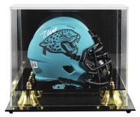 Travis Hunter Signed Jaguars Rave Alternate Speed Mini Helmet with Display Case (Beckett) at PristineAuction.com